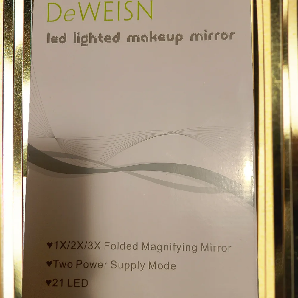 🪞 Deweisn LED Lighted Makeup Mirror – Black 🪞
